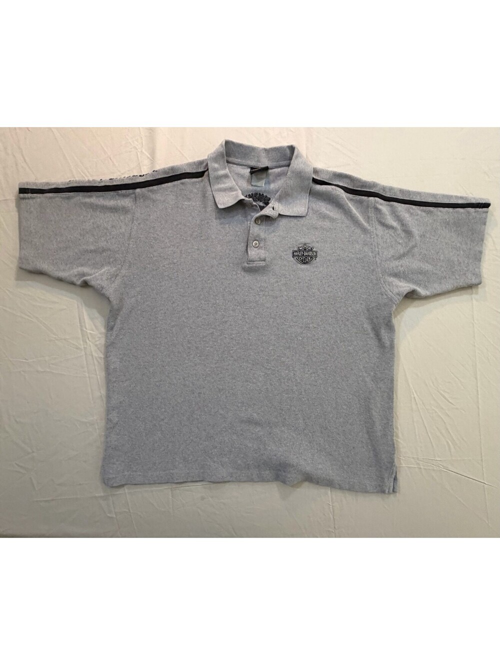 Vintage 2004 Harley-Davidson Rossiter’s Bradenton Gray Polo Shirt
